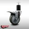 Service Caster 4'' SS Gray Poly Swivel 1-3/4'' Expanding Stem Caster Total Lock Brake SCC-SSEXTTL20S414-PPUB-134 - alternate 2